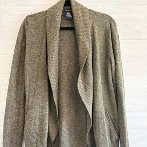 Max & Mia Cardigan Sweater Women's Casual Green Long Sleeve Open Front Medium M